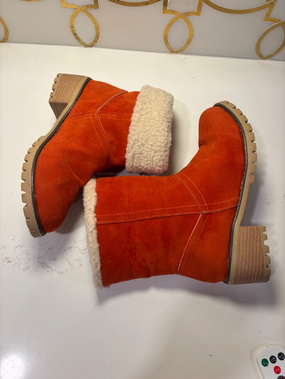 Boot Heels Women Winter Fur Warm Snow Boots Ladies Warm Wool Booties Sz 41/10 - Picture 10 of 12
